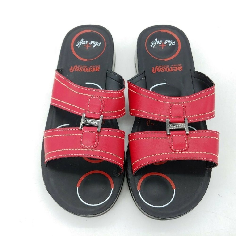 Aerosoft Shoes Womens Lena Slides Sandals Red EUR 38